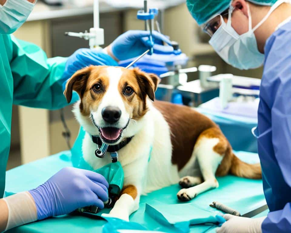 chirurgischer Eingriff Hund