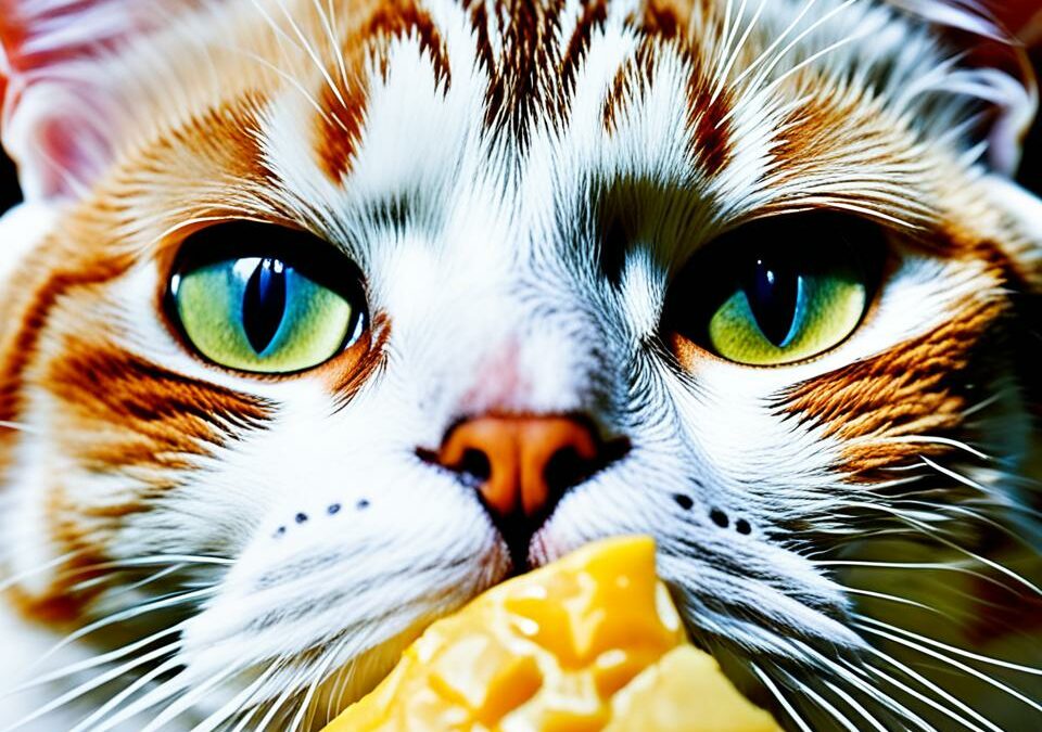 Katze riecht am Futter, frisst aber nicht