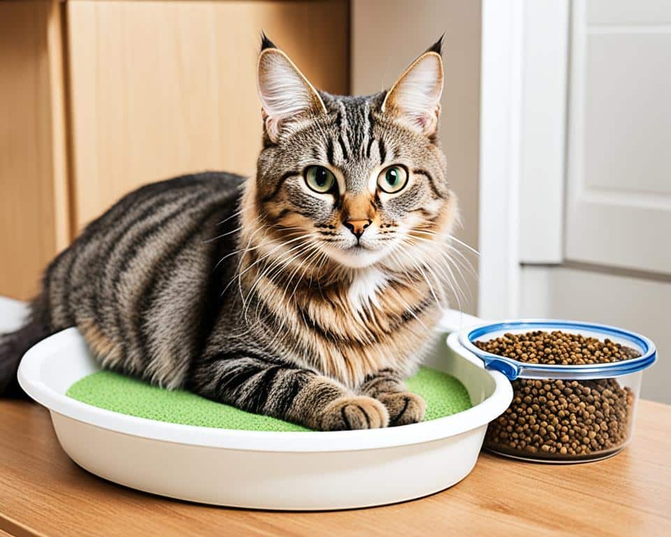 saubere Futterstelle für Katzen