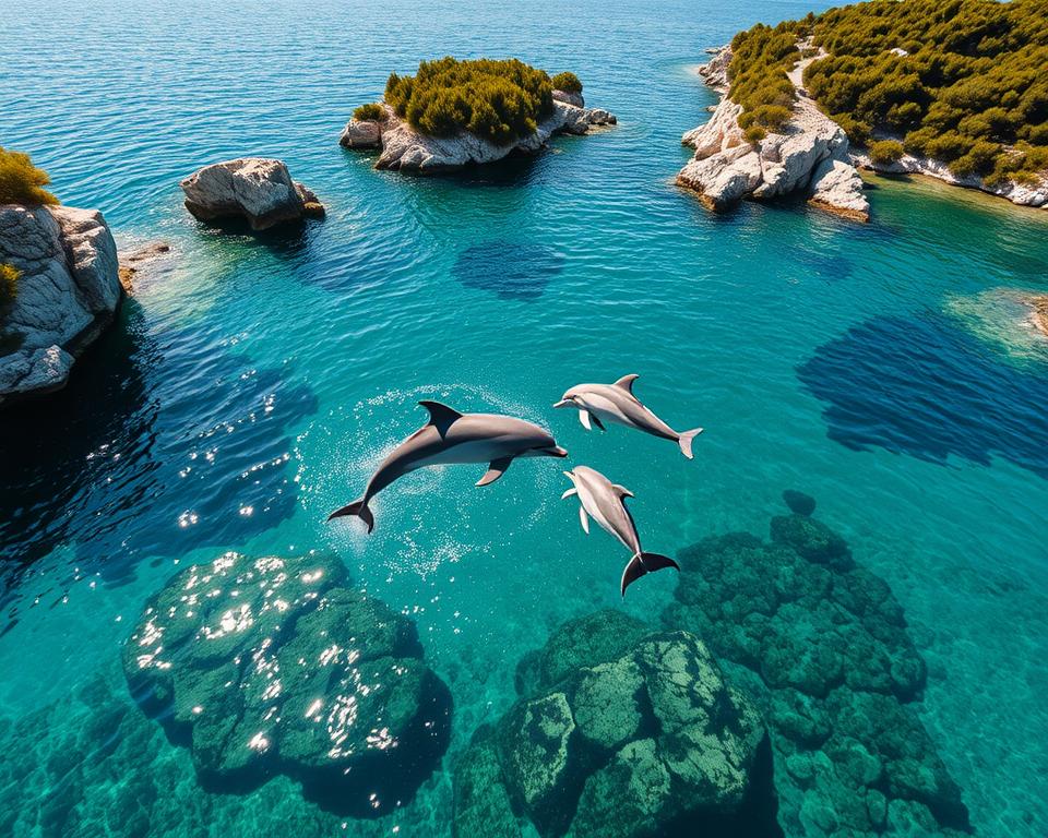 Kornati delfine sichten